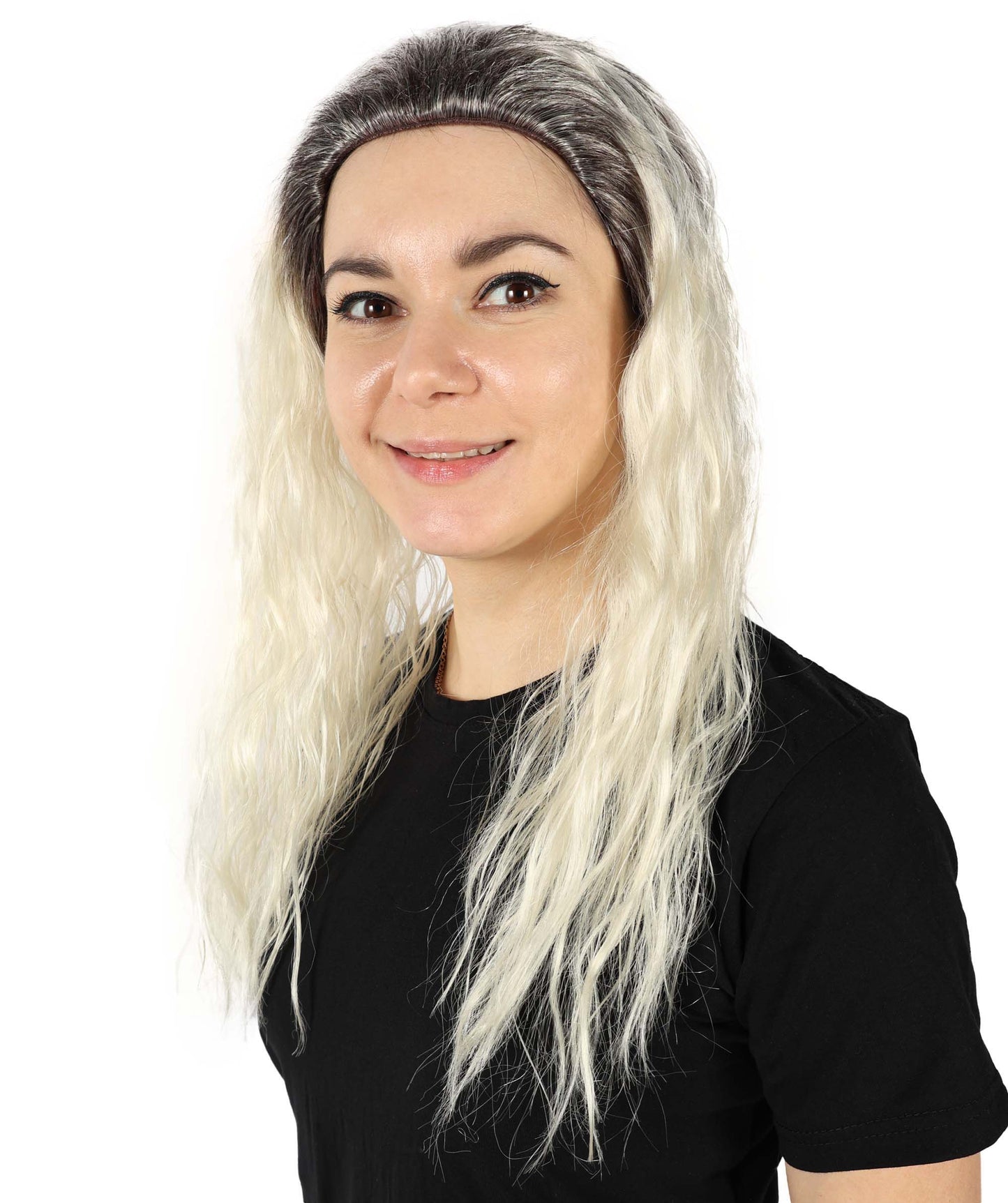 HPO Adult Women The Clown Princess Wavy Multicolor Wig | For Cosplay and Halloween | Flame-retardant Synthetic Fiber