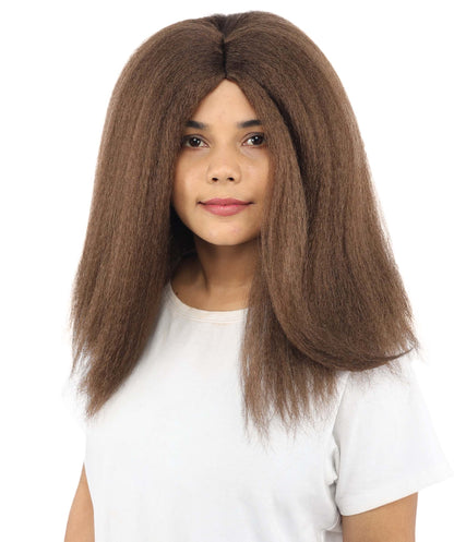 HPO Adult Women's Long Rounded Cartoon Hair Wig | Multiple Color Options | Bubble Bob, Deep Side Part, Heat Friendly Synthetic Strands & Breathable Net | Fancy Dress, Stage Show, Animated Character Events, Halloween & Festival