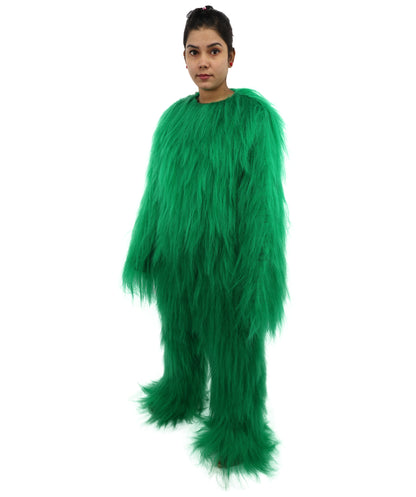 HPO Teen Extreme Hairy Person Costume Bundle & Mask Set - Full-Body Hair Suit Extra-Long Costume Wig for Halloween, Cosplay & Parties - Multiple Color Options