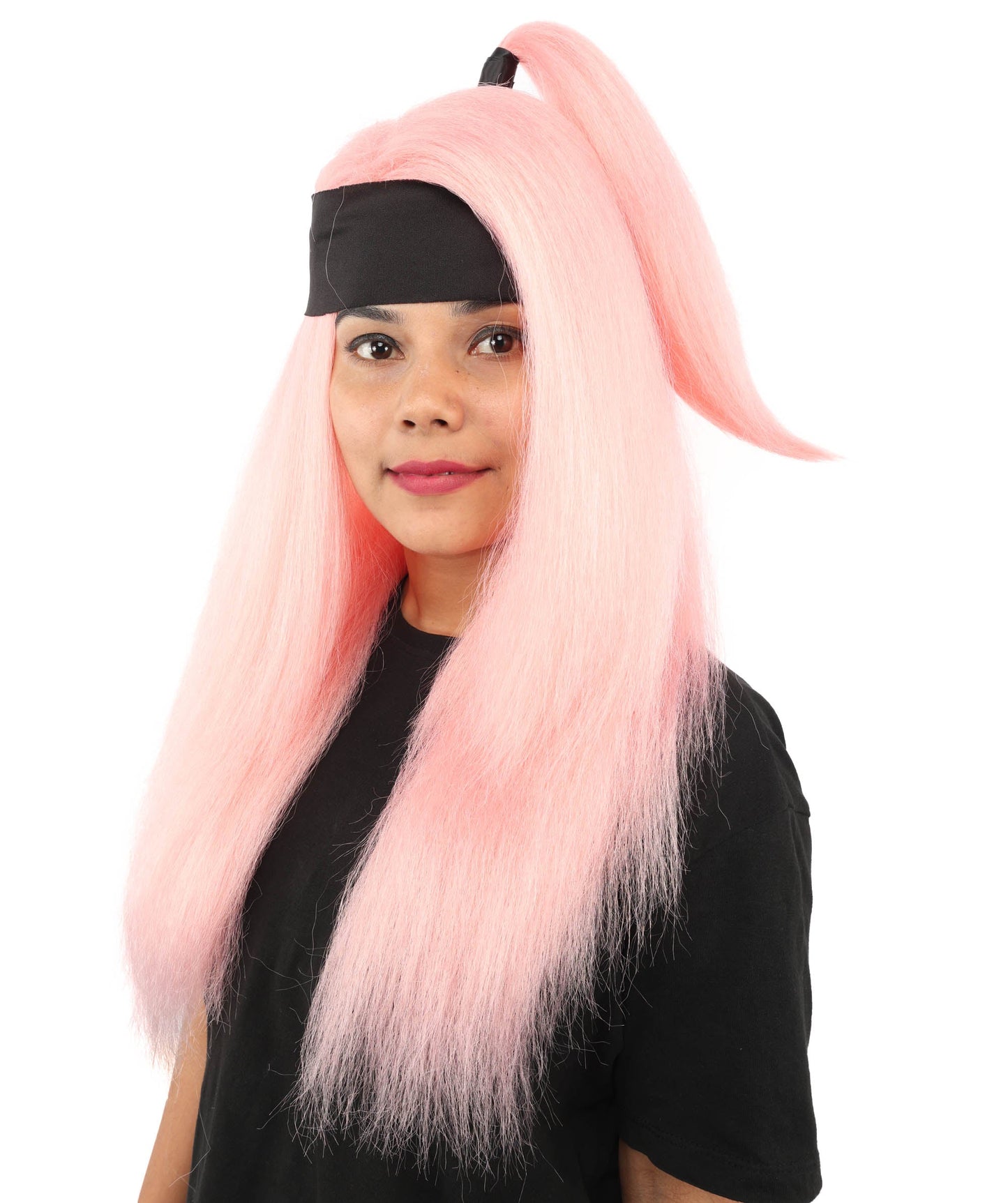 Women's High Ponytail Ninja Wig | Multiple Color Options | Create of synthetic fiber, long straight texture with top-tied fountain, breathable base | Cosplay, Halloween, theater, party, performance, costume events