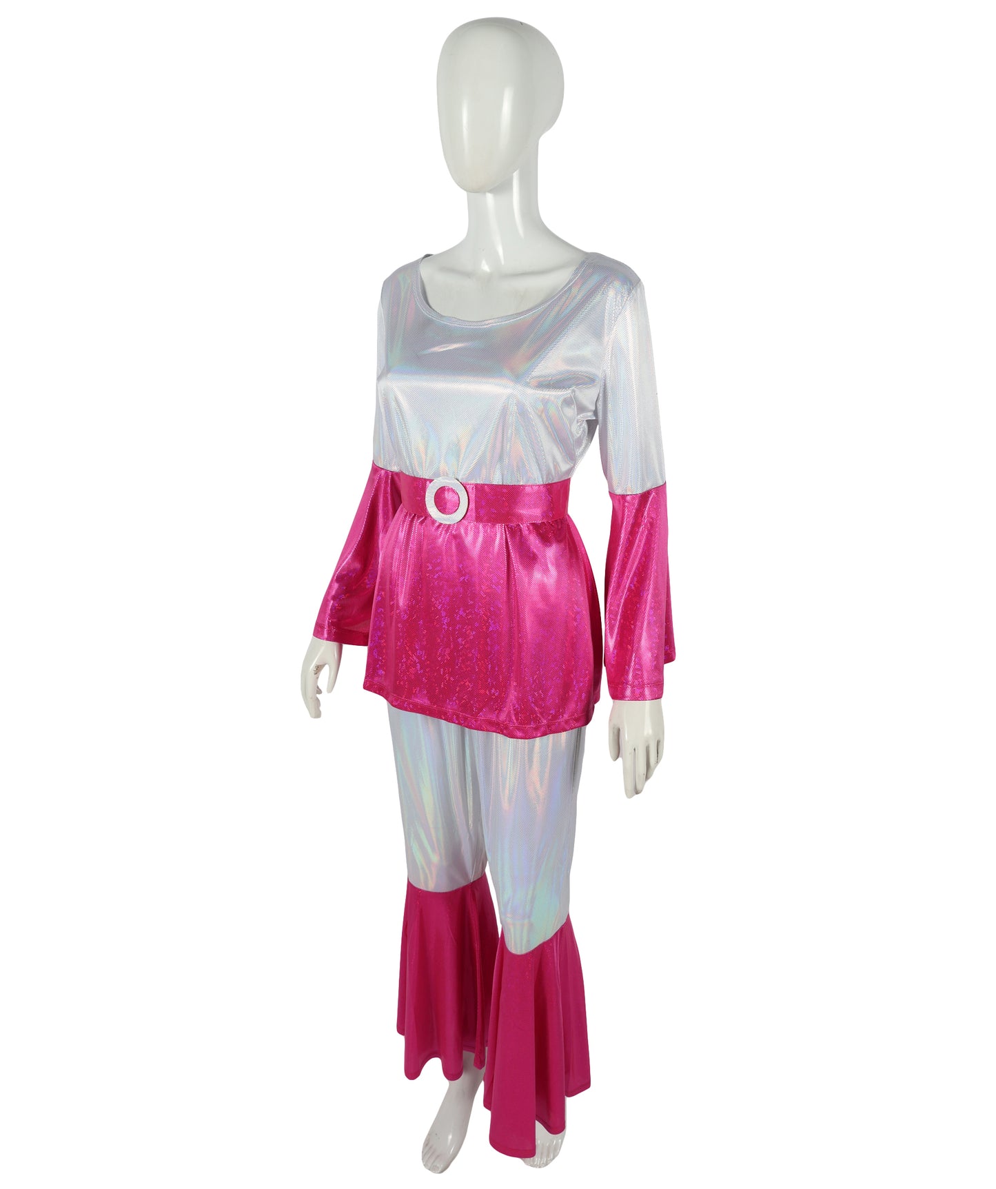 HPO Adult Women’s Retro Sparkle Dance Dress | Sequin Party Outfit with Comfortable Jersey Lining | Perfect for Halloween, Cosplay & Stage