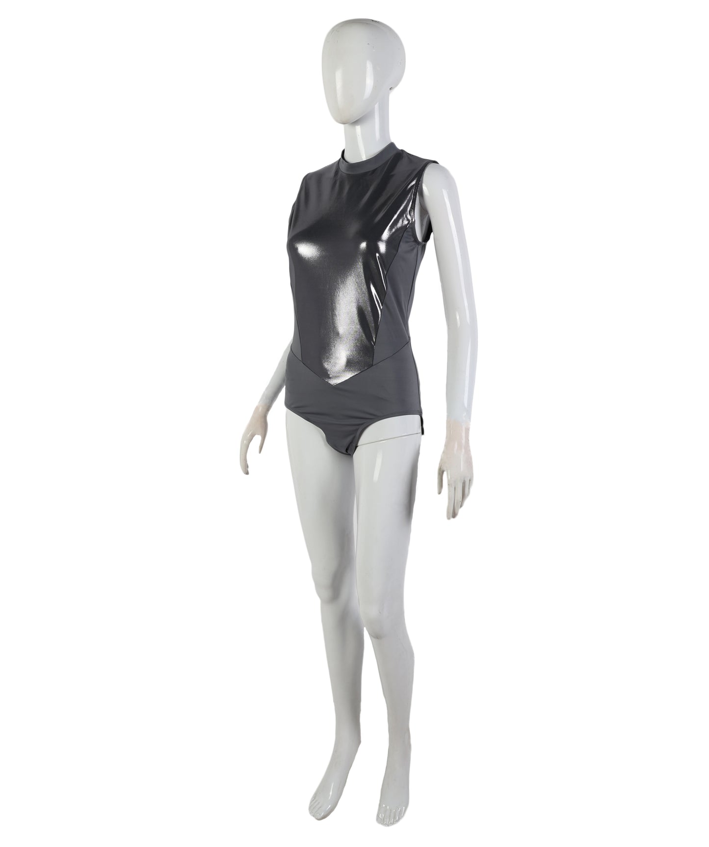 HPO Women's Classic Grey Bodysuit Costume | Women’s One Piece Swimsuit & Beach Wear Outfit | Well suited to Party & Club Wear