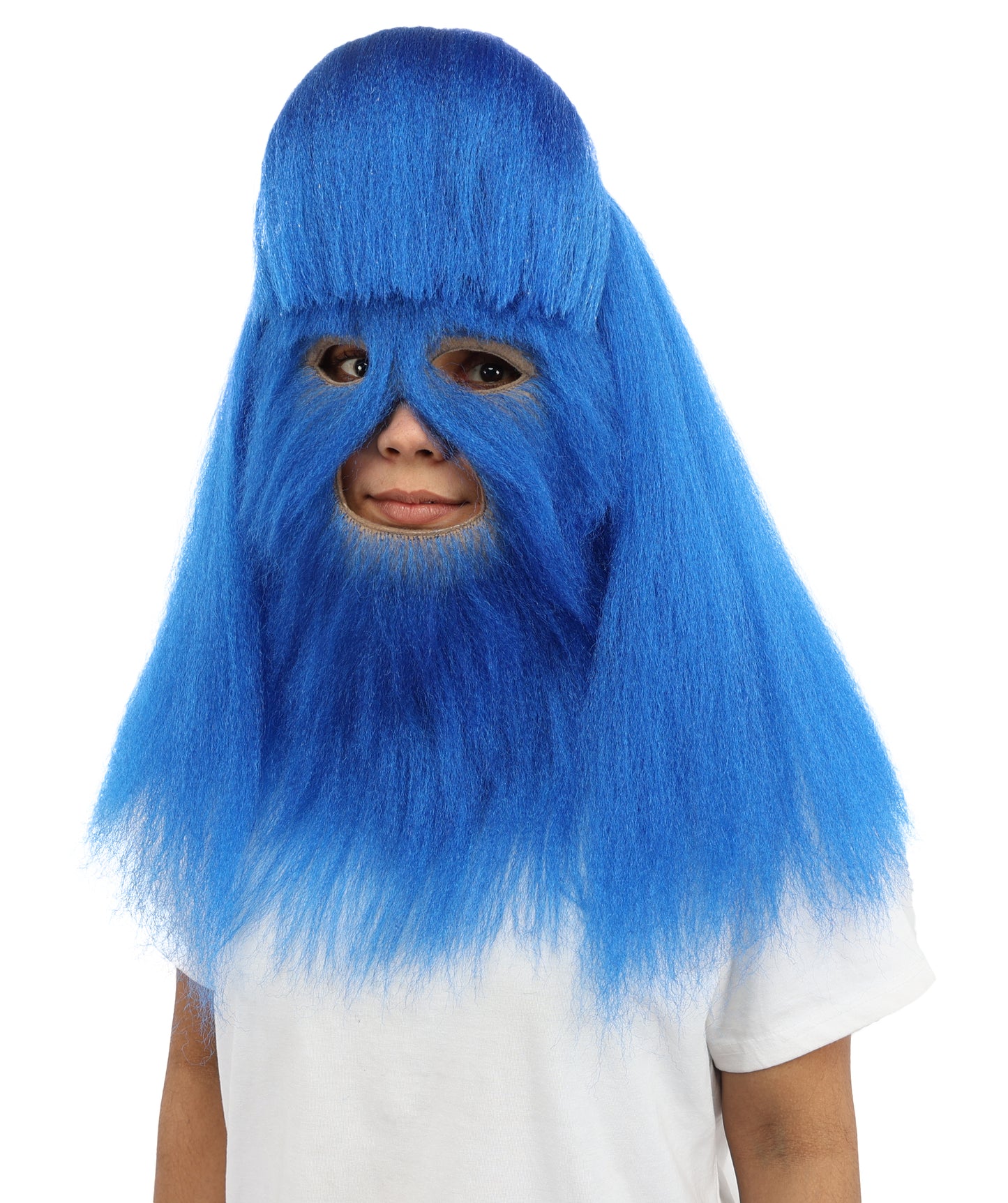 HPO Teen Extreme Hairy Person Costume Bundle & Mask Set - Full-Body Hair Suit Extra-Long Costume Wig for Halloween, Cosplay & Parties - Multiple Color Options