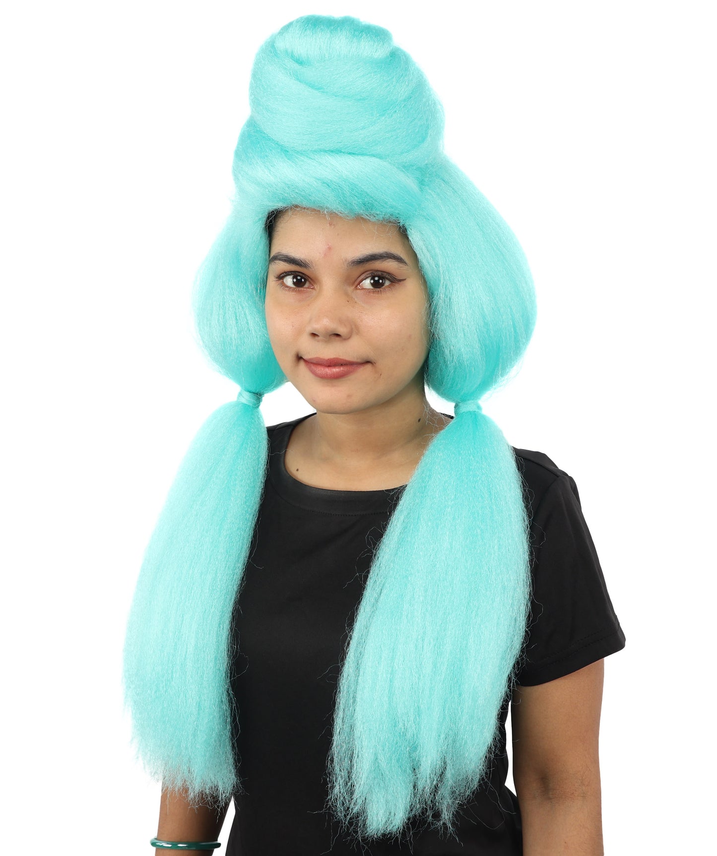 HPO Women’s High Volume Extra Long Yarn Twisted Bun Wig – Multiple Color Options | Bubble Ponytails Hairpiece with Capless Cap | Statement Headpiece for Halloween, Cosplay, Theater and Drag Looks