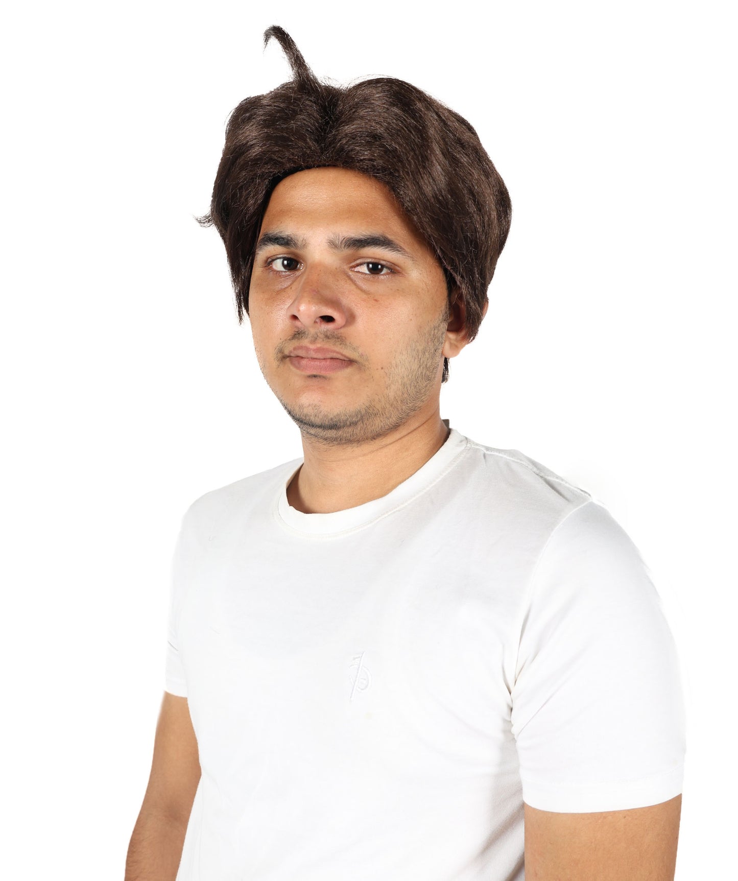 HPO Men’s Bobby Inspired Wig | Short Spiky Dark Brown Hair | Adjustable Breathable Cap | Flame-Retardant Synthetic Fiber for Costume & Cosplay