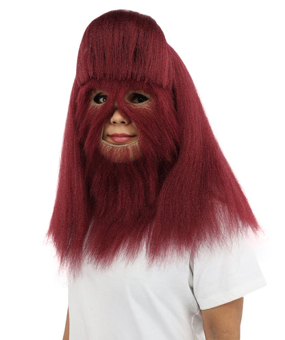 HPO Teen Extreme Hairy Person Costume Bundle & Mask Set - Full-Body Hair Suit Extra-Long Costume Wig for Halloween, Cosplay & Parties - Multiple Color Options