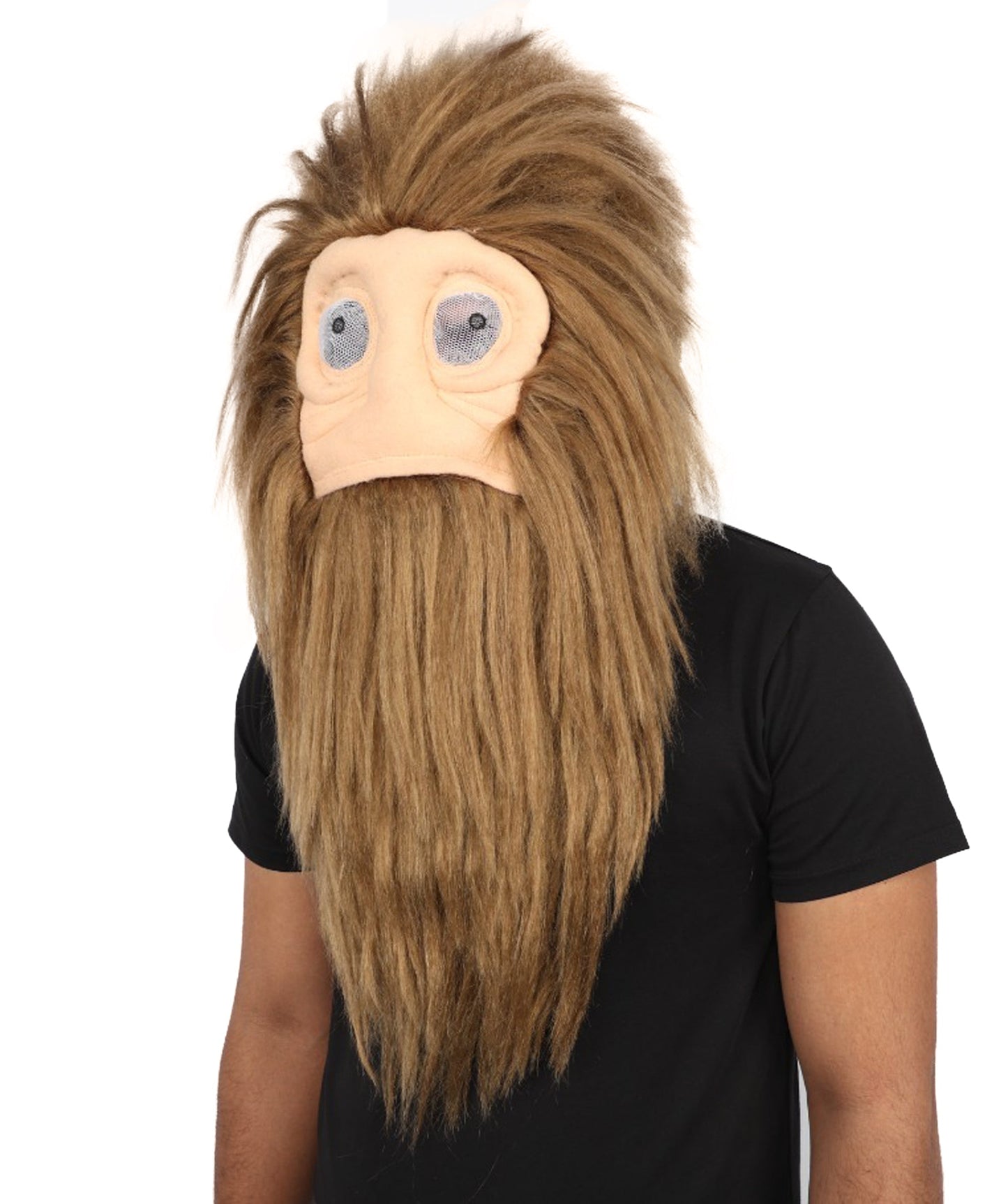 Adult Brown Furry Monster Costume Bundle & Mask Set with Tail | Bodysuit with Head Mask for Men | for Halloween, Cosplay & Themed Parties