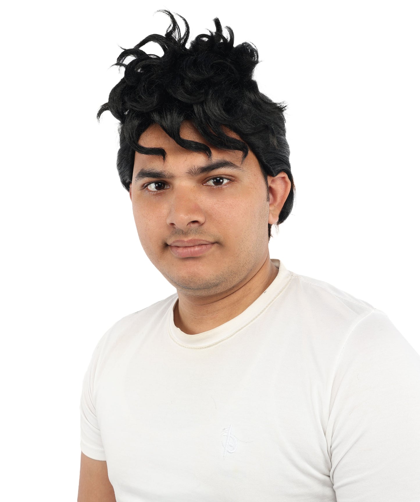 HPO Men’s Dark Brown Wig | Messy, Textured Look for Casual, Fun Styles | Ideal for Halloween, Cosplay and Themed Parties