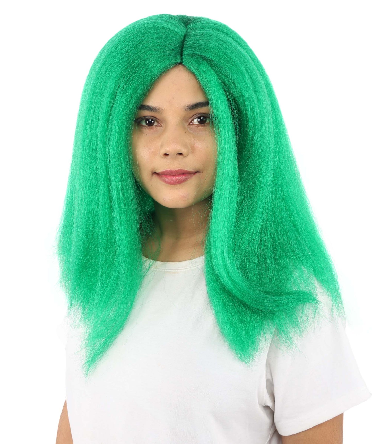 HPO Adult Women's Long Rounded Cartoon Hair Wig | Multiple Color Options | Bubble Bob, Deep Side Part, Heat Friendly Synthetic Strands & Breathable Net | Fancy Dress, Stage Show, Animated Character Events, Halloween & Festival