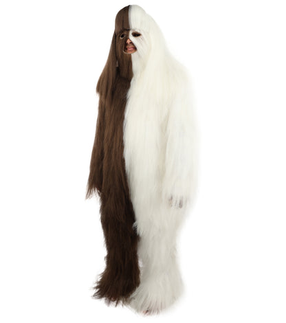 HPO  Extreme Hairy Person Two Part Costume, Mask and Bundle Set - Full-Body Hair Suit Extra-Long Costume Wig for Halloween, Cosplay & Parties - Multiple Color Options