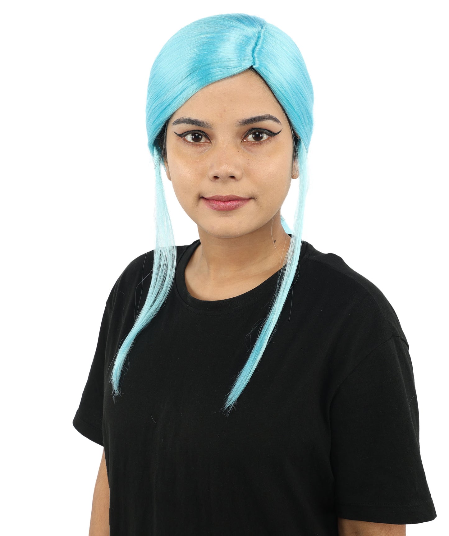 HPO Women’s Margo Gru-Inspired Long-Length Brown Wig | 17 Inch Hairpiece Halloween, Cosplay, and Themed Parties | Natural-Looking Synthetic hair with Capless Cap
