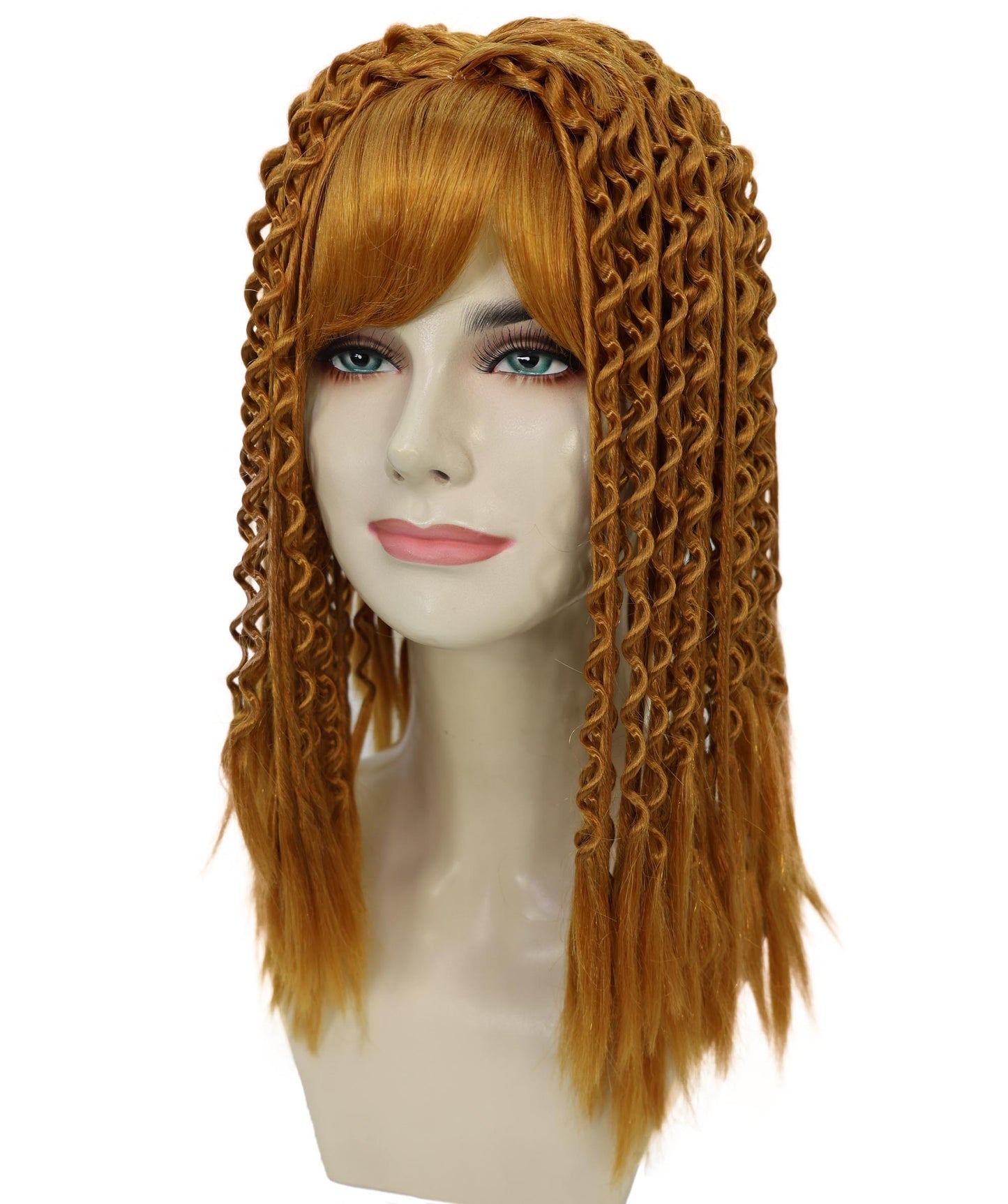 Women’s Long Crepe Curly Wig | Voluminous Curly Hair for Themed Parties & Halloween Looks