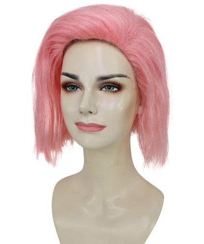 Adult Women's 10" Inch Short Length Halloween Cosplay Ombre Pop Star Fireworks Costume Wig, Synthetic Soft Fiber Hair | Multicolor Options | HPO