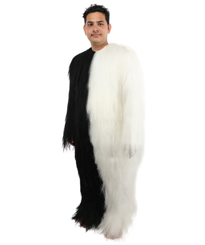 HPO  Extreme Hairy Person Two Part Costume, Mask and Bundle Set - Full-Body Hair Suit Extra-Long Costume Wig for Halloween, Cosplay & Parties - Multiple Color Options