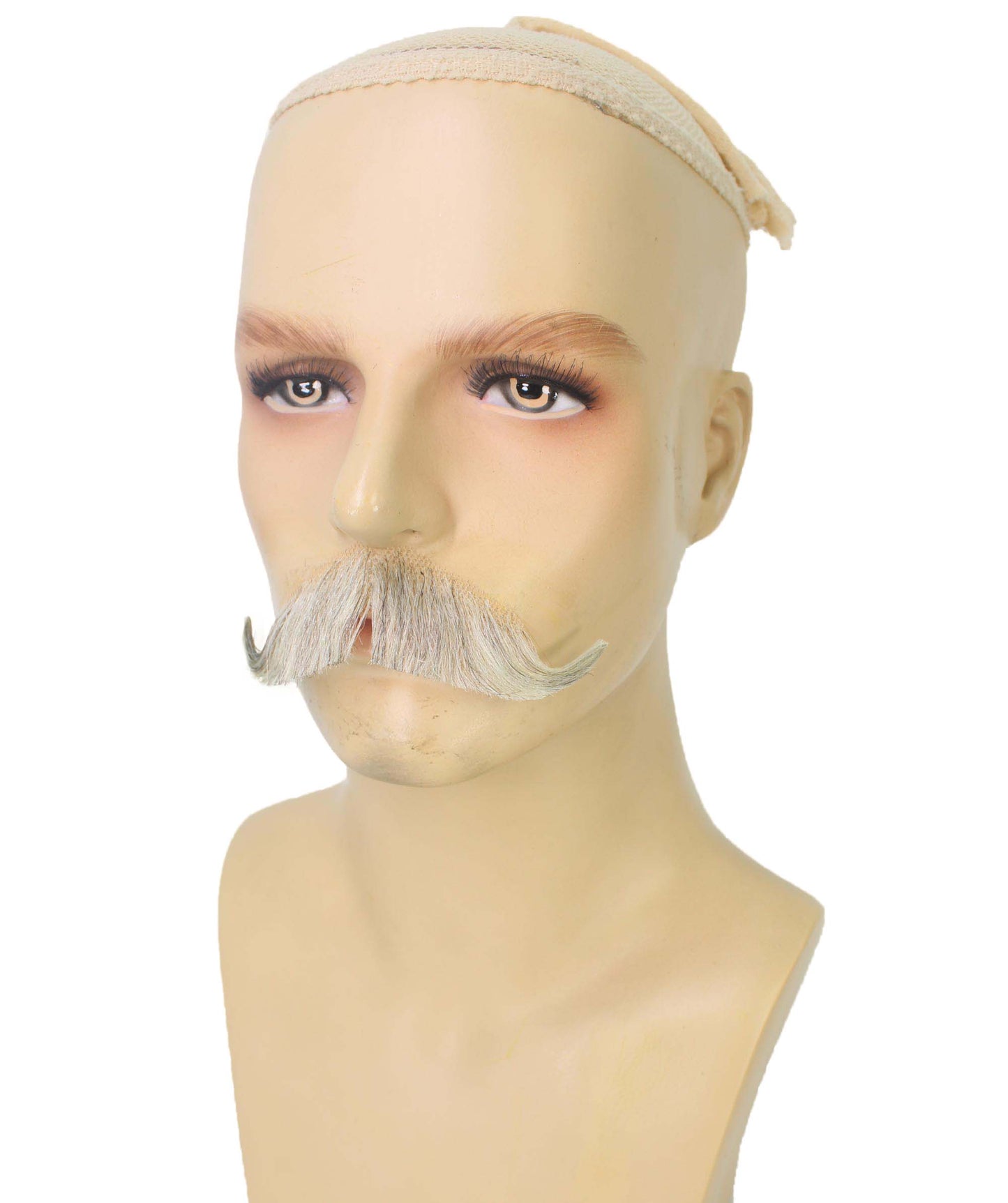 HPO Men's Realistic Fake Imperial Human Hair Mustache | Multiple Color Options