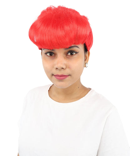 HPO Adult Women's Retro Pin-Up Wig | Multicolor Options, create of synthetic fiber, vintage curled bumper bangs with rolled back, breathable base | Party, Halloween, theater, drag, performance, costume events