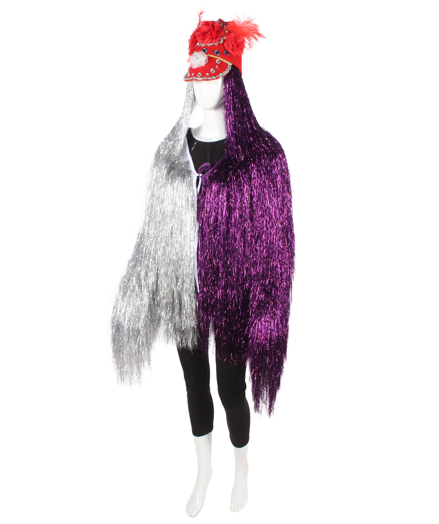 Purple/Silver Tinsel Costume