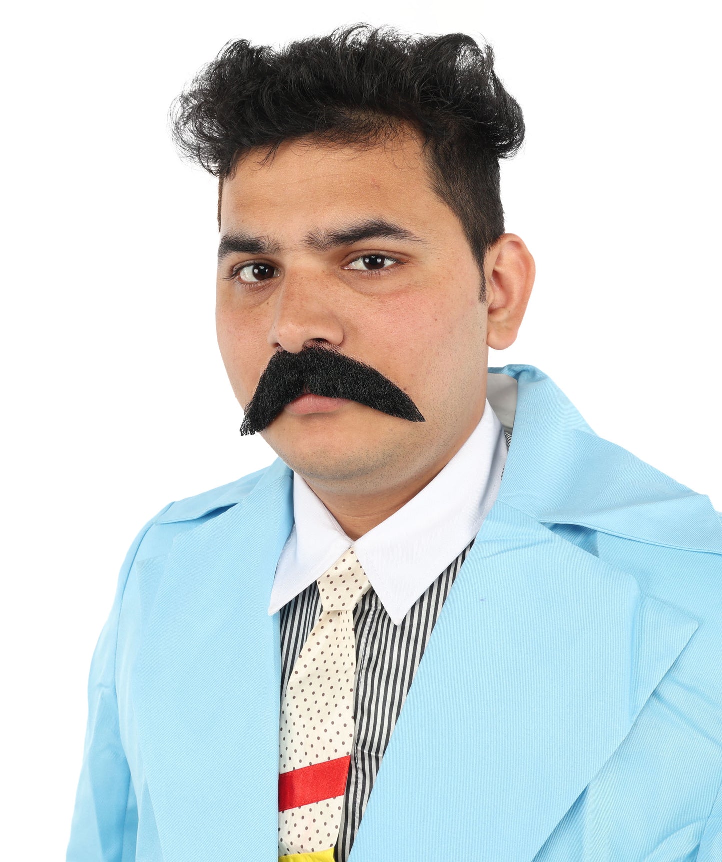Premium Cowboy Horseshoe Synthetic Facial Hair Mustache | HPO