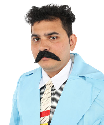 Premium Cowboy Horseshoe Synthetic Facial Hair Mustache | HPO