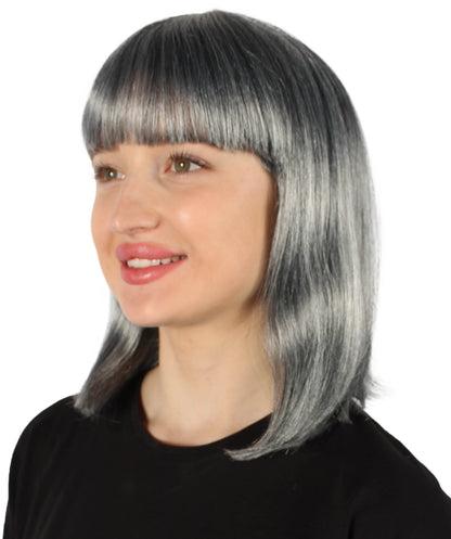 HPO Women's Shoulder Length Bob Wig Collection | Straight Halloween Wig Multiple Color Option | Premium Breathable Capless Cap