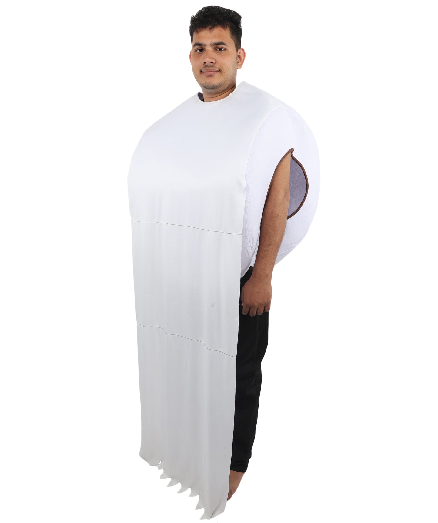 HPO Men's Toilet Paper Roll Costume | Full Body Humor Outfit with Roll Design | Party Appearance for Cosplay & Halloween