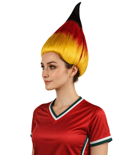 Women's  Flag Troll Wigs | Germany | National Pride Halloween Wigs | Premium Breathable Capless Cap