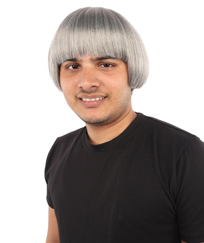 Adult Men’s Earfquake-Inspired Retro Blue Suit Costume & Multiple Bob Wig Bundle | Included sunglass | Bold Retro Look for Cosplay & Costume Events