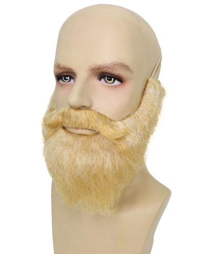 HPO Men's Hipster Beard and Mustache | Multicolor  full bushy facial hair design | Ideal for party, Halloween, cosplay, theater, drag, performance, costume events