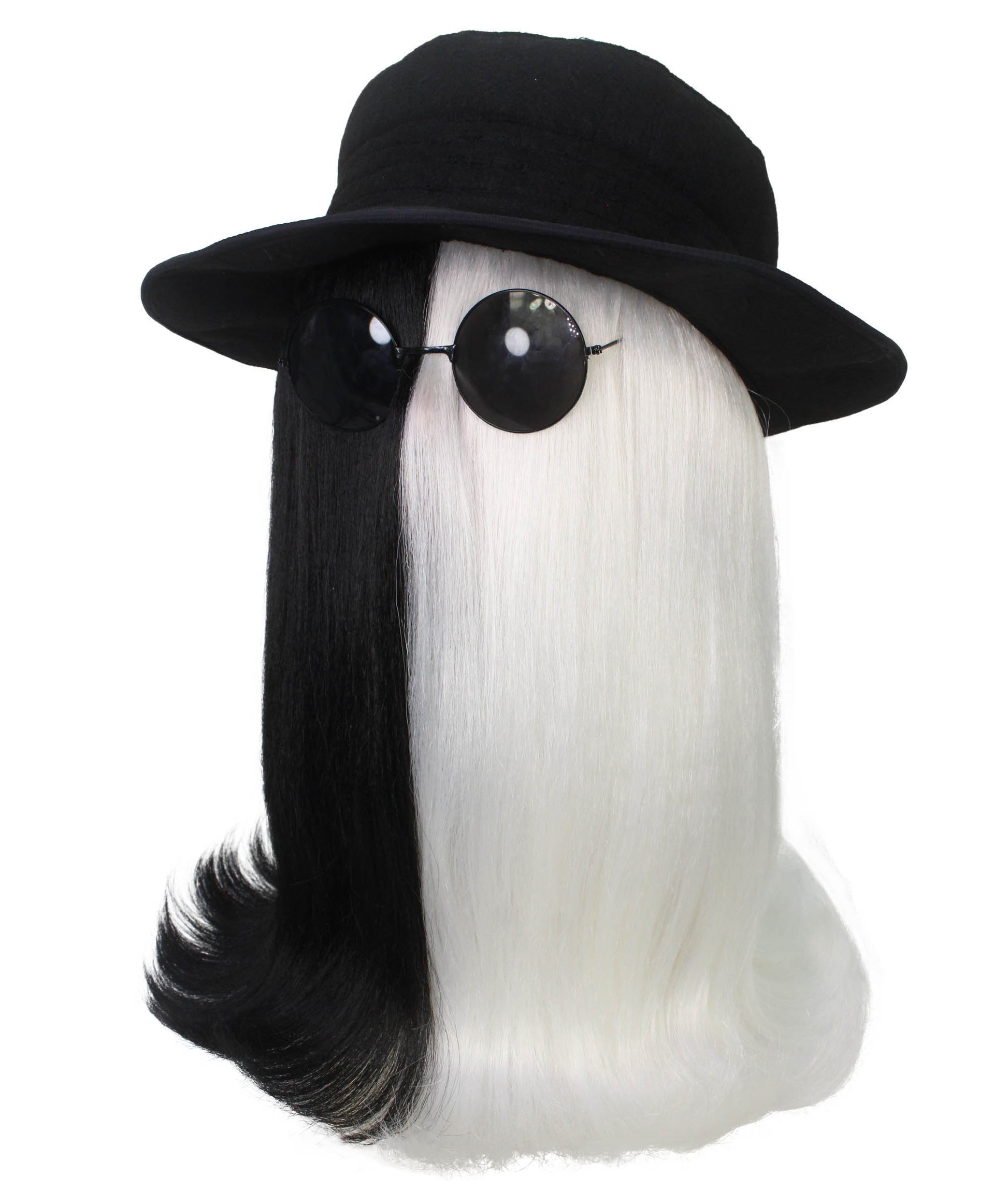 Black & White Straight Creature Wig