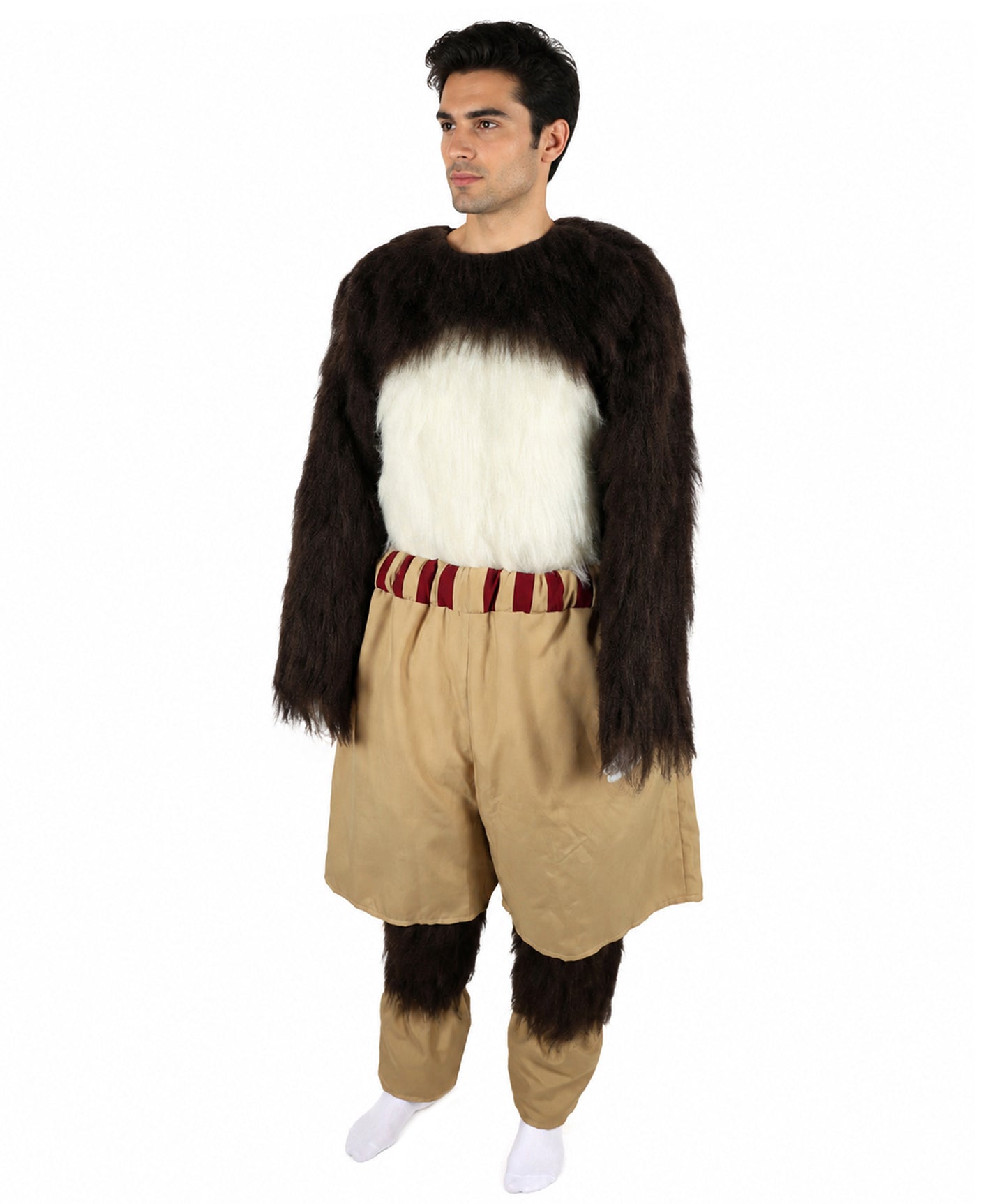 HPO Adult Furry Animated Character Multiple Panda Costume, Bundle & Mask Perfect for Halloween, Flame-retardant Synthetic Fabric