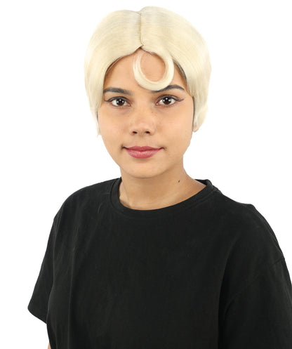 HPO Adult Women’s 10-Inch Short Wig | Multiple Color Options | Celebrity Hairpiece for Costume, Cosplay, and Themed Parties | Sleek and Modern Hairpiece for Versatile Looks