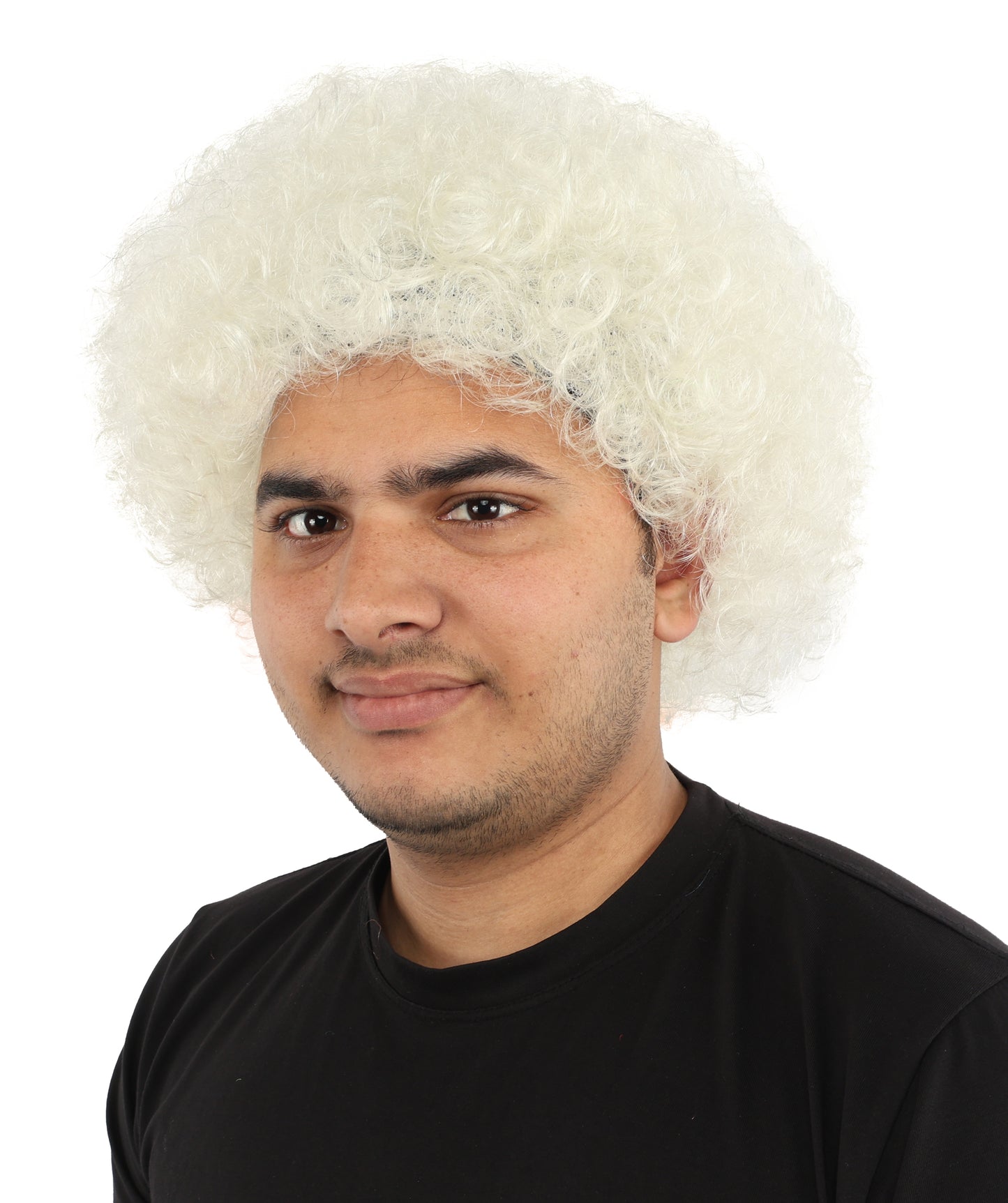 HPO Men's Afro Style Clown Wig with Standard Cap  | Flame-Retardant Synthetic Fiber | Ideal for Parties, Cosplay, and Themed Events