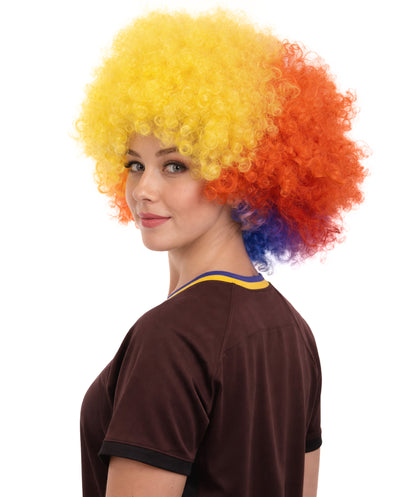 Sport Afro Wig | Super Size Jumbo Multicolor Wig | Premium Breathable Capless Cap