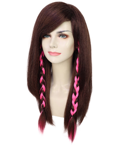 Women Brown Long Wavy  Wig |  Fashion Doll-Inspired Hair for Dress-Up & Parties | Breathable Capless Cap