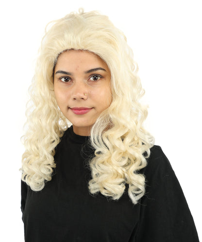 HPO Adult Women’s 16-Inch Medium Wig with Soft Curls | Multiple Color Options | Ideal for Cosplay, and Themed Events | Elegant, Versatile Hairpiece for Various Looks