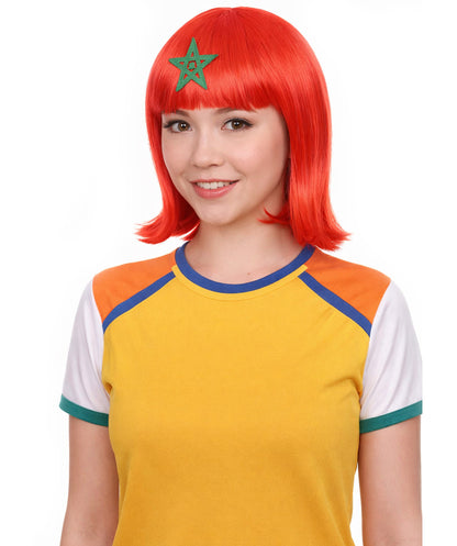 Women Patriotic Morocco Flag Bob Wig | Premium Breathable Capless Cap