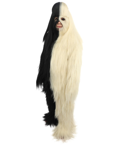 HPO Teen Extreme Hairy Person Two Part Costume, Mask and Bundle Set - Full-Body Hair Suit Extra-Long Costume Wig for Halloween, Cosplay & Parties - Multiple Color Options