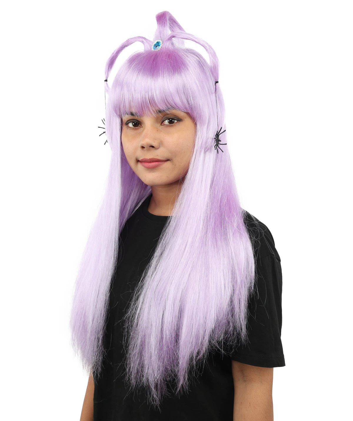 HPO Adult Women's Spider Gothic Sculpted Wig | Multiple Color Options, create of synthetic fiber, architectural spider-leg loops with blunt bangs, breathable base | Party, Halloween, theater, drag, performance, costume events
