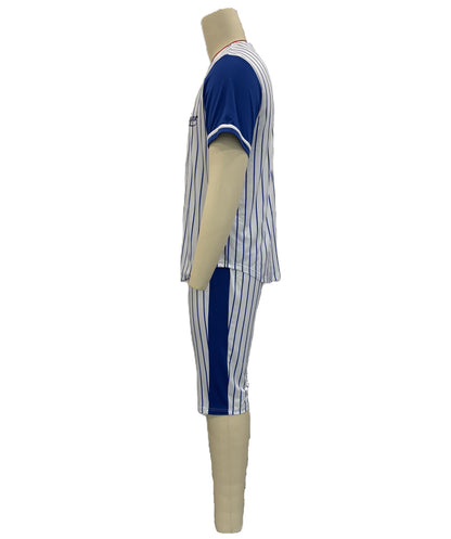 HPO Men’s Baseball Costume | White & Blue Classic Uniform Outfit | Halloween, Cosplay, Themed Parties, Stage, and Fun Event Costume