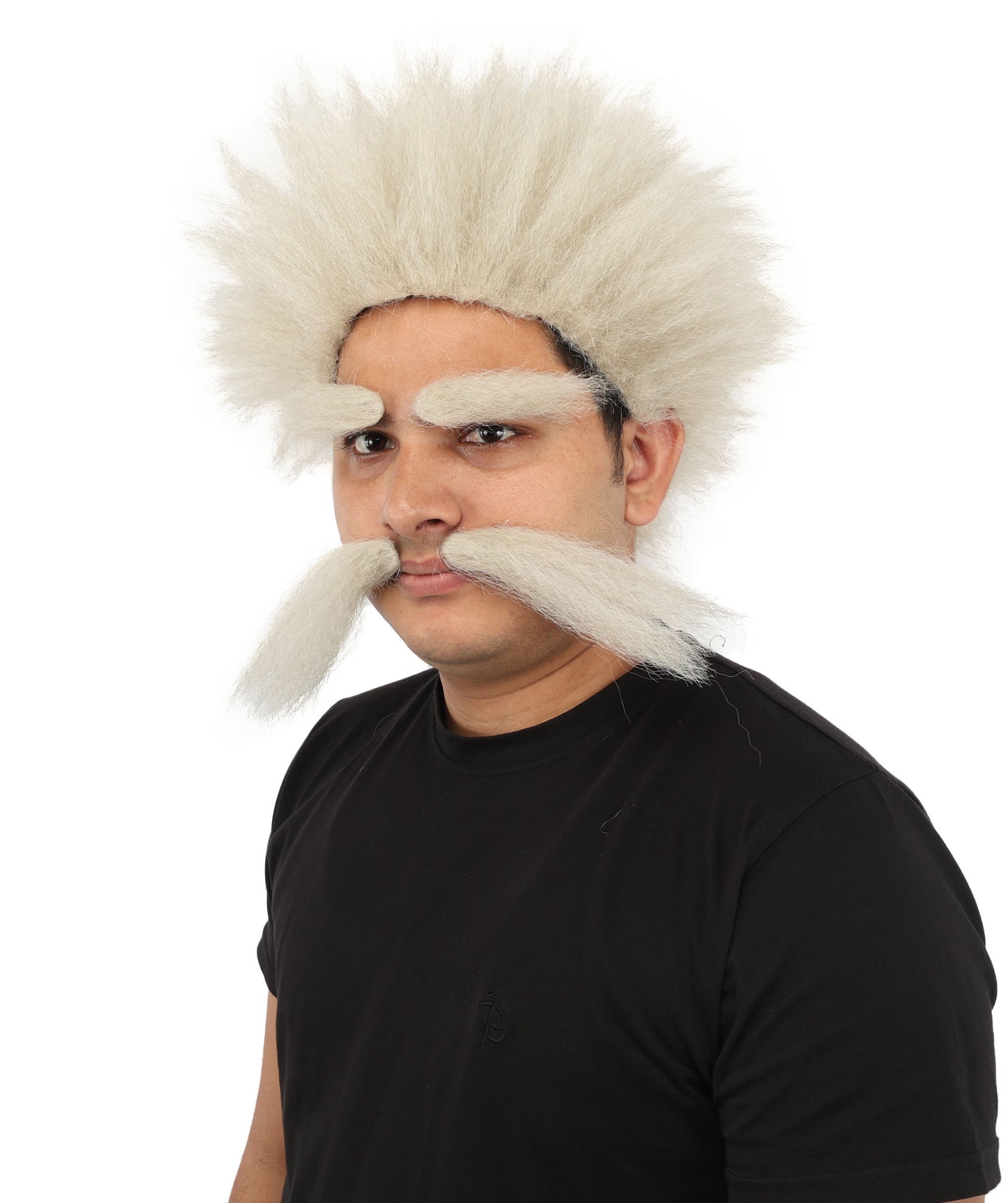 HPO Men's Medium Theatrical Blonde Wig | Solid vibrant tone, create of synthetic fiber, thick woven texture, breathable capless base | Party, Halloween, theater, drag, performance, costume events