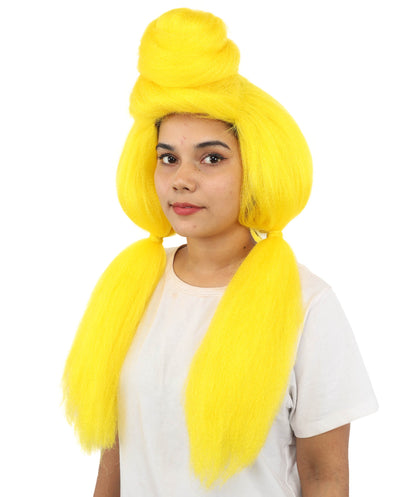 HPO Women’s High Volume Extra Long Yarn Twisted Bun Wig – Multiple Color Options | Bubble Ponytails Hairpiece with Capless Cap | Statement Headpiece for Halloween, Cosplay, Theater and Drag Looks