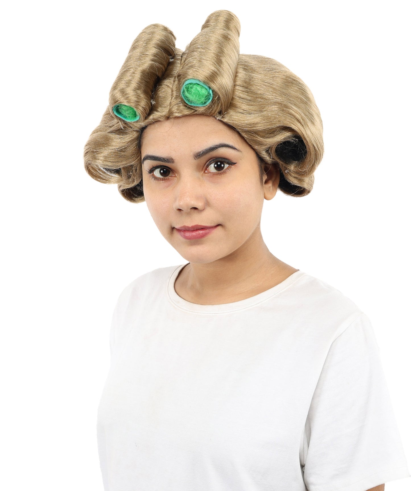 HPO Women’s Pop Diva Inspired Wig | Blonde with Large Defined Curls | Synthetic  Hairpiece for Cosplay, Halloween, Stage & Themed Parties
