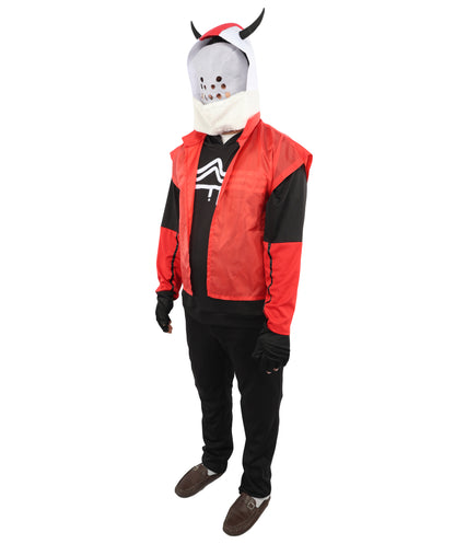 HPO Wasteland Rogue Tactical Gear Red & Black Costume | Structured NW and S.Fur Fabric Featuring Industrial Black and Red Contrast | Versatile for Costume Events, Stage Shows, and Epic Fantasy Parties