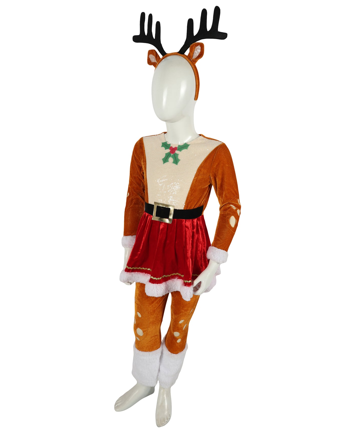 HPO Adult & Teen Women's Inflatable Reindeer Costume | Fun Holiday Outfit with Antlers – Christmas Party