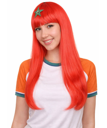 Morocco Flag Sports Party Long Bob Wig | Premium Breathable Capless Cap