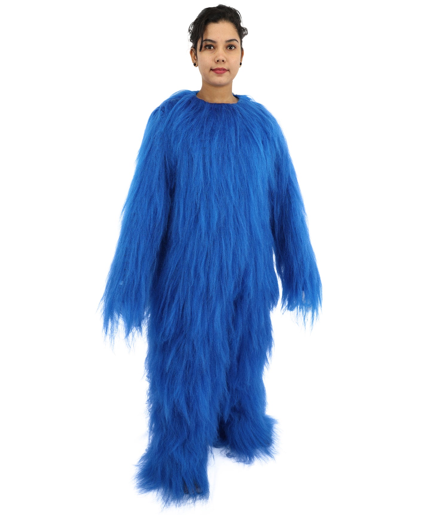 HPO Teen Extreme Hairy Person Costume Bundle & Mask Set - Full-Body Hair Suit Extra-Long Costume Wig for Halloween, Cosplay & Parties - Multiple Color Options
