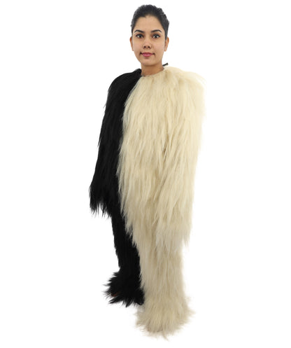 HPO Teen Extreme Hairy Person Two Part Costume, Mask and Bundle Set - Full-Body Hair Suit Extra-Long Costume Wig for Halloween, Cosplay & Parties - Multiple Color Options