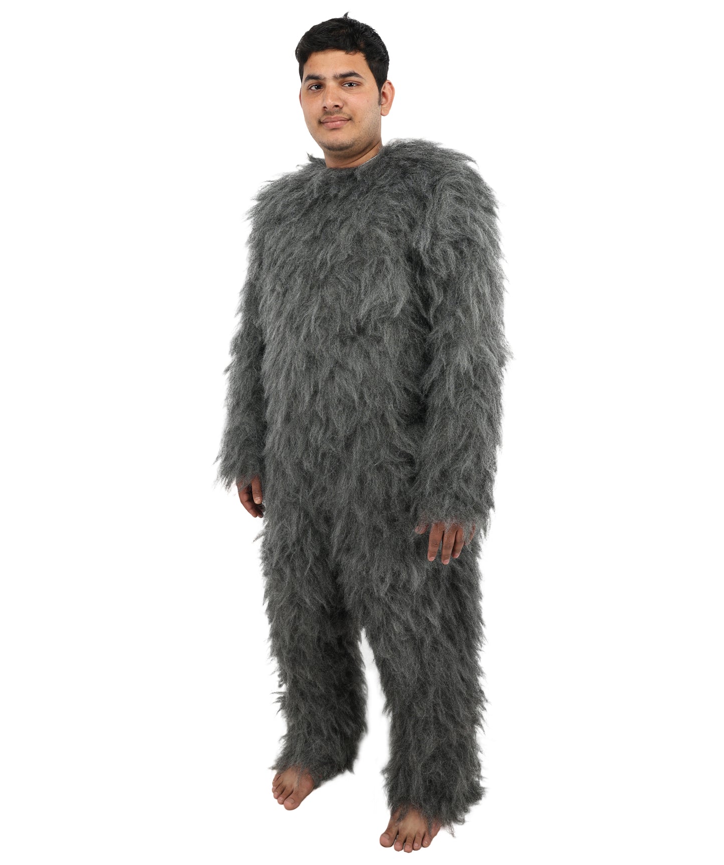 HPO Unisex Dark Grey Wolf Mascot Costume Bundle & Mask Set | Realistic Animal Full Coverage Outfit | Crafted for Parties and Cosplay events