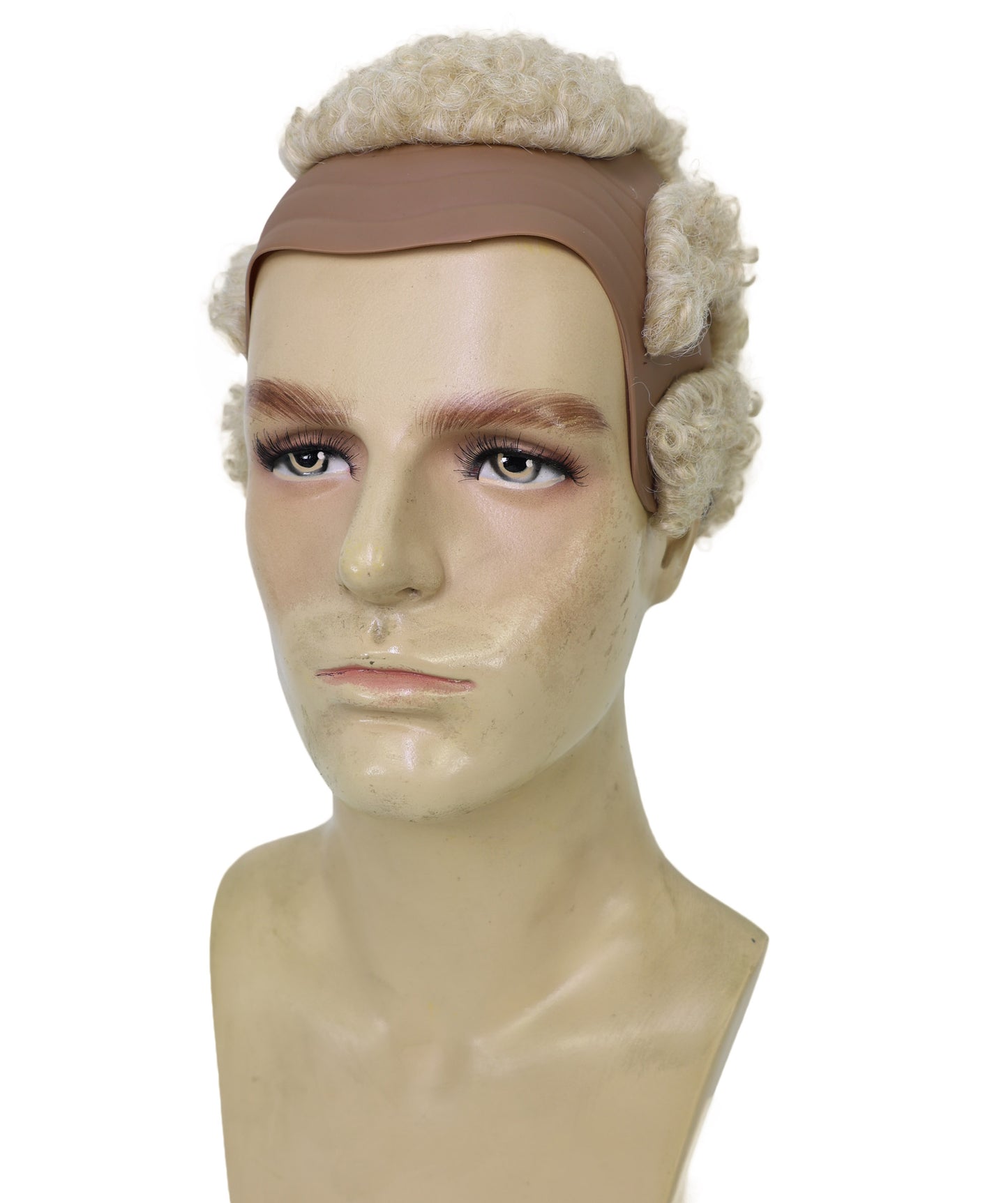 HPO Adult Men’s Platinum Blonde Buzz Cut Wig | Fighter Inspired Video Game Hairstyle | Flame-retardant Synthetic Fiber