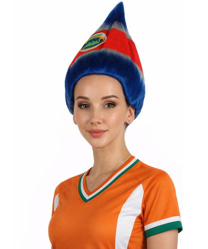Women's  Flag Troll Wigs | Costa Rica | Premium Breathable Capless Cap